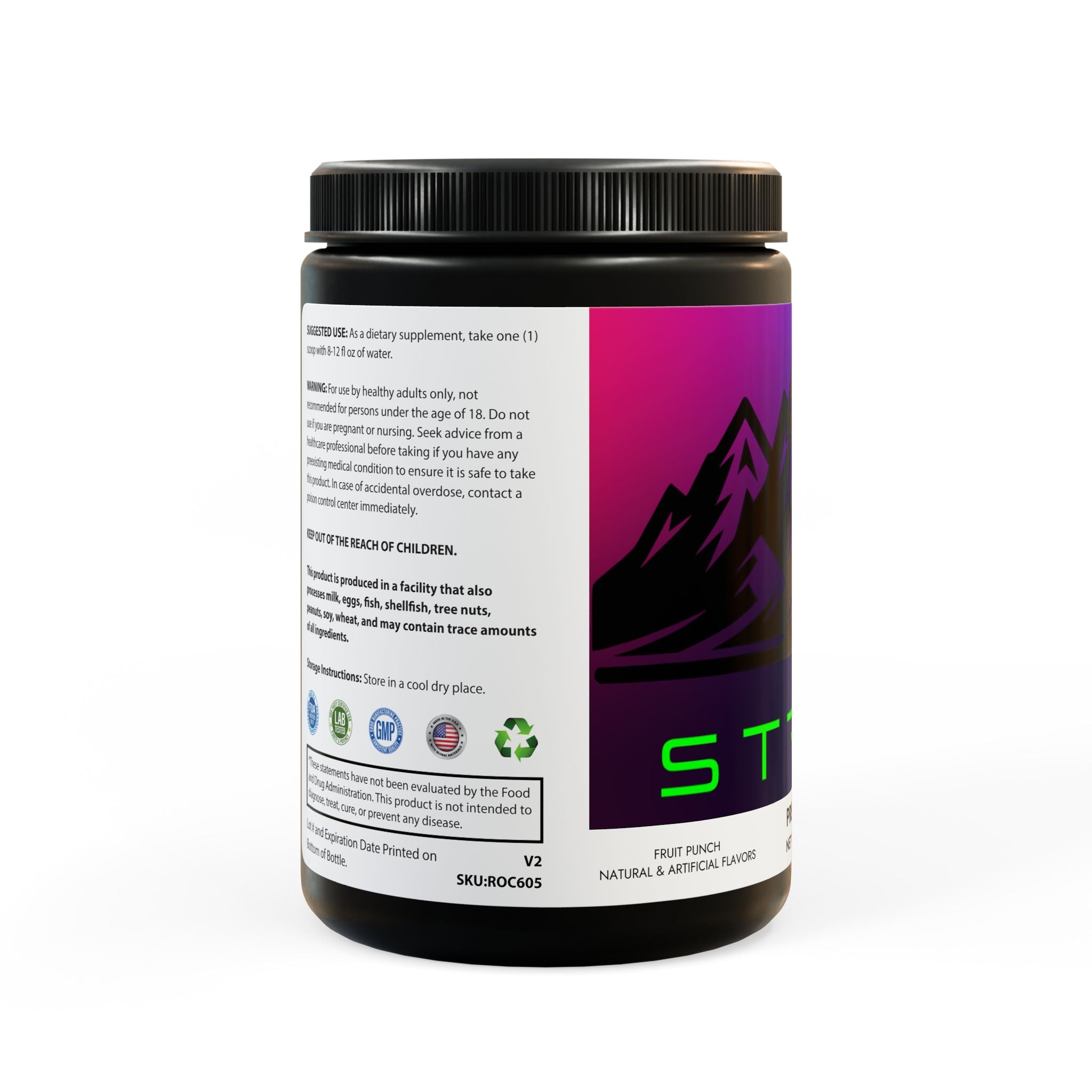 STRIVE-Fitness Pre-Workout Supplement, Fruit Punch (204g, 7.1oz)