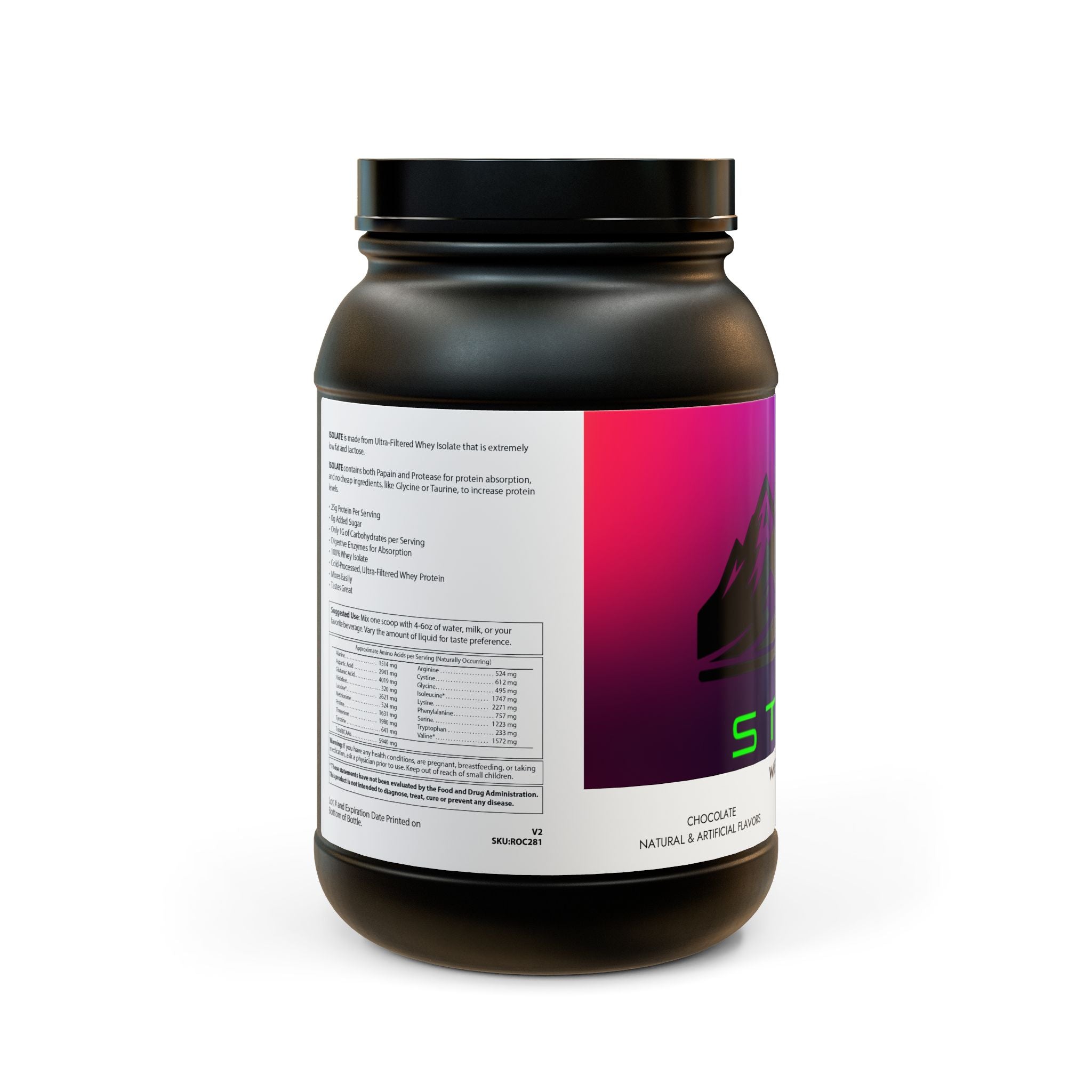 STRIVE-Fitness Whey Isolate Protein Supplement (907g, 2lb)