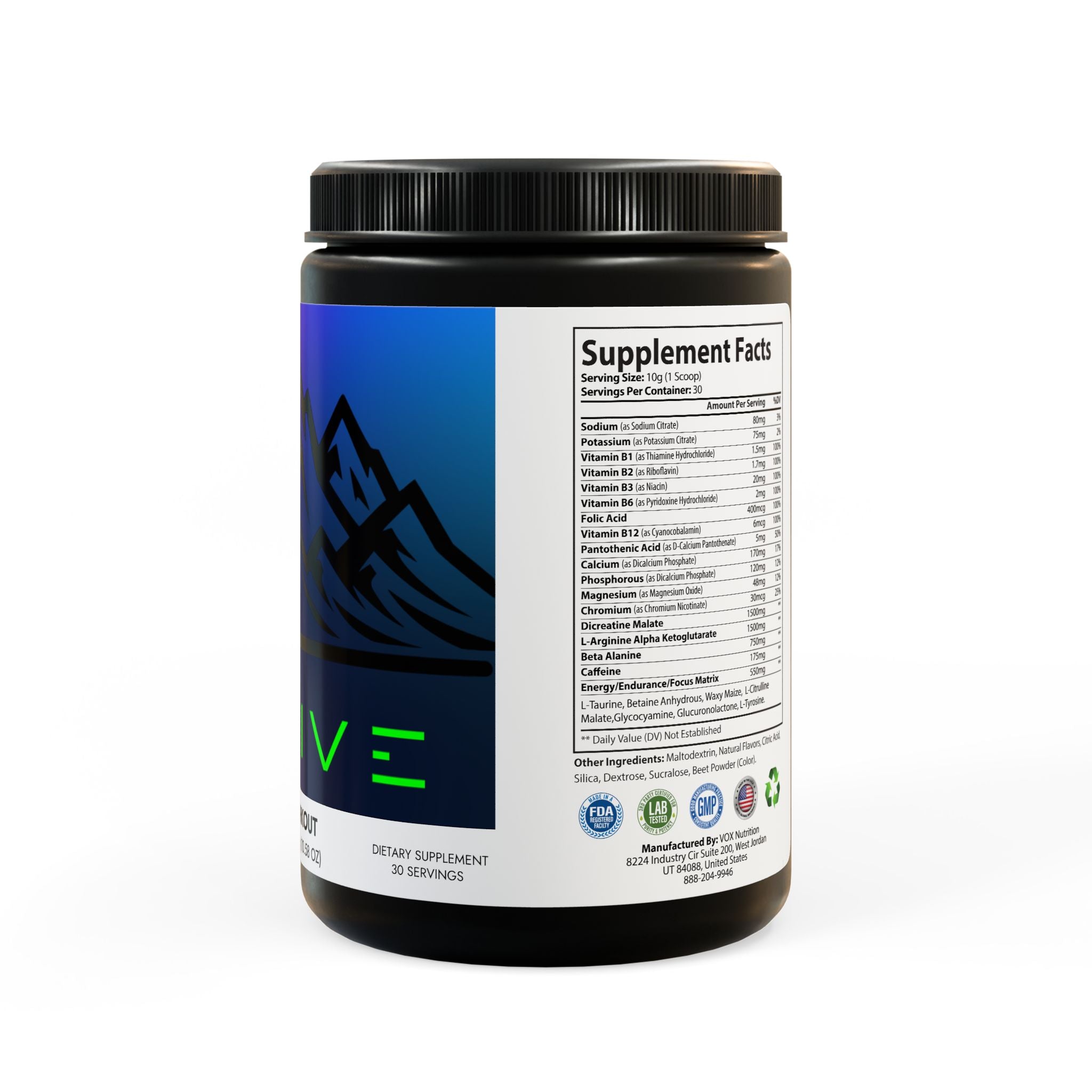 STRIVE-Fitness Pre-Workout Supplement, Watermelon (300g, 10.58oz)