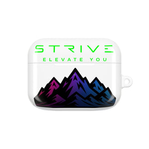 Mountain Vibe AirPod Case, Strive Elevate You, Gift for Outdoor Lovers, Cute Earbud Holder, Hiking Accessory