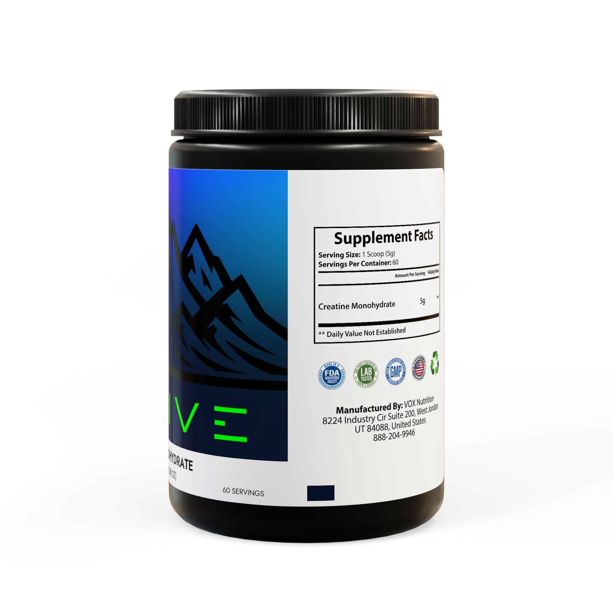 STRIVE Creatine Monohydrate Supplement (300g, 10.58oz)