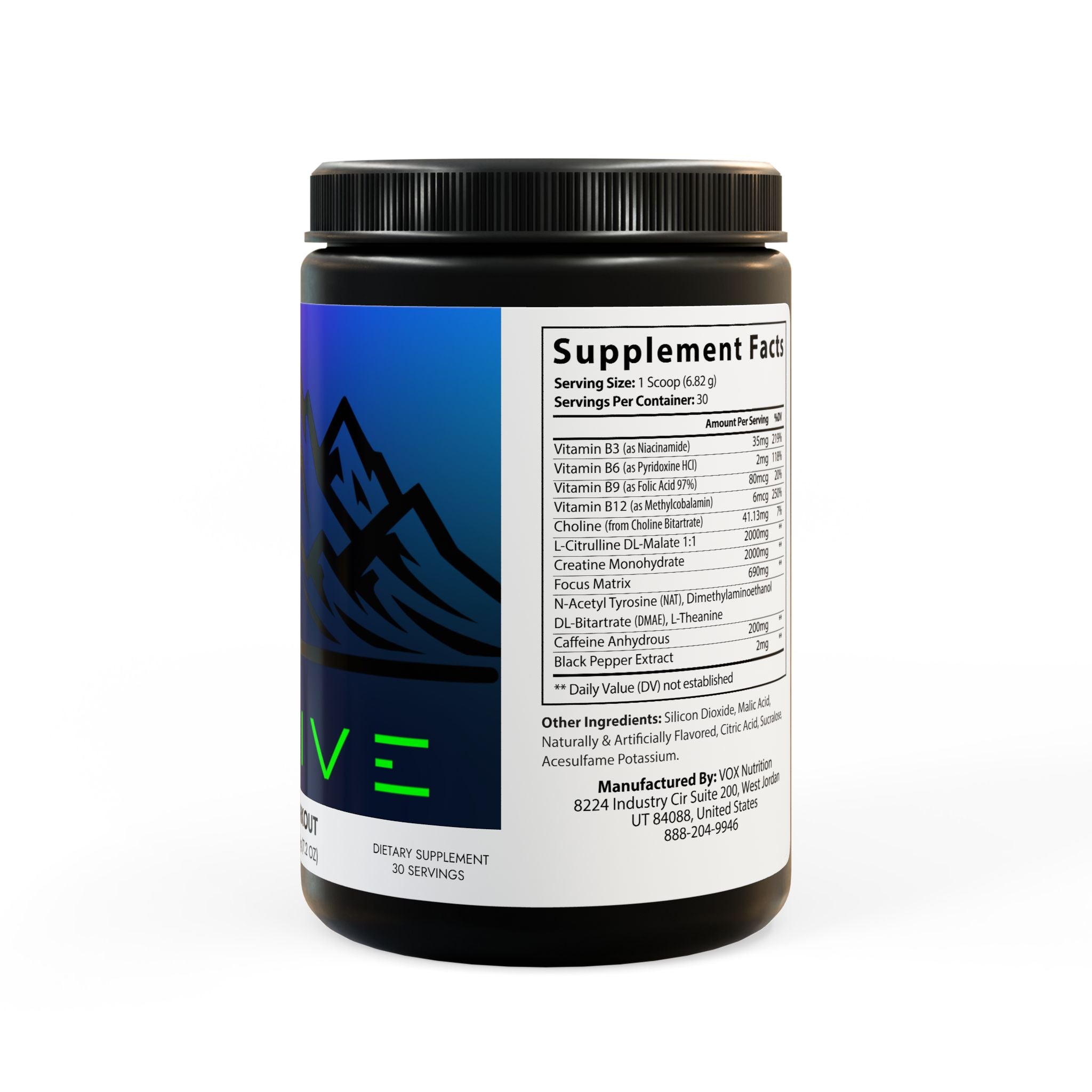 STRIVE-Fitness Pre-Workout Supplement, Fruit Punch (204g, 7.1oz)