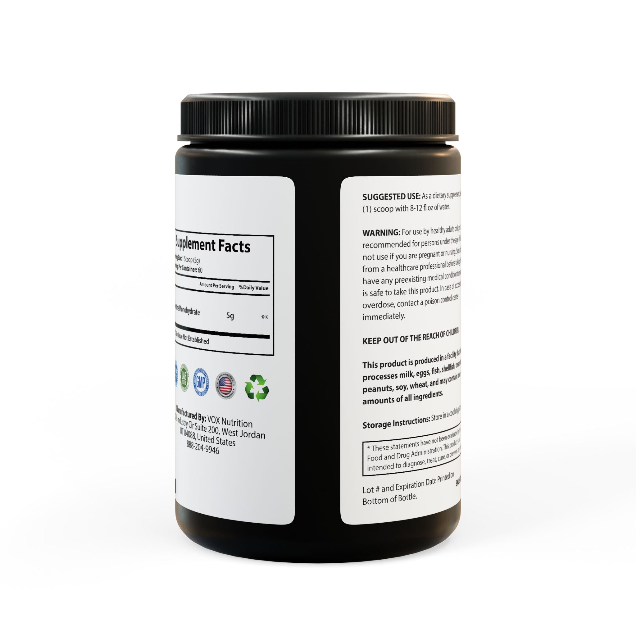 STRIVE Creatine Monohydrate Supplement (300g, 10.58oz)